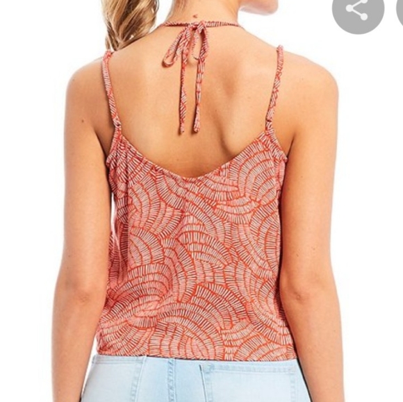 Lily White Button Front Tie Neck Tank Top XL - Picture 2 of 8